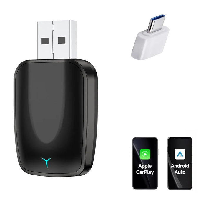 R5032 2 In 1 Wireless CarPlay Android Auto Adapter Plug and Play WiFi Bluetooth-compatible 5.0 Smart Dongle - 1