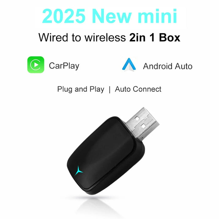 R5032 2 In 1 Wireless CarPlay Android Auto Adapter Plug and Play WiFi Bluetooth-compatible 5.0 Smart Dongle - 4