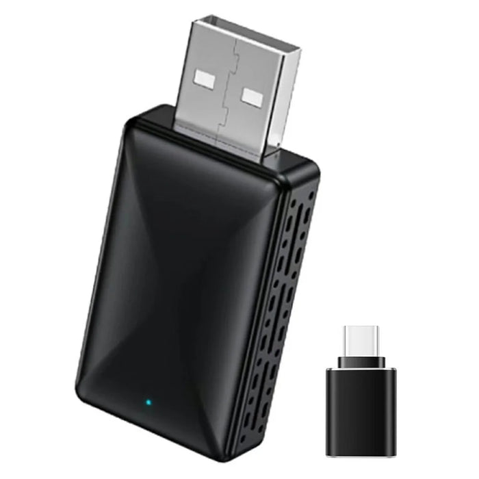 R5051 2 In 1 Android Auto CarPlay Adapter Bluetooth-Compatible / Wifi Smart Wireless USB Dongle with Type C Converter - 1