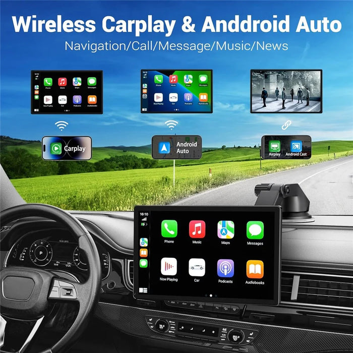 W519 9 Inch Wireless CarPlay Android Auto Screen Portable Car Stereo with GPS Navigation / AirPlay / Mirror Link - 3