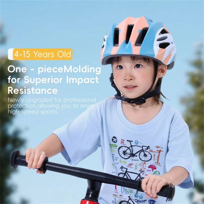WEST BIKING YP0708127 Kids Helmet One-piece Molding 16 Vents Adjustable Bicycle Helmet Kid's Head Protector for Cycling Skating Scooter - S (50-54cm)  /  Dream Fragments - 3