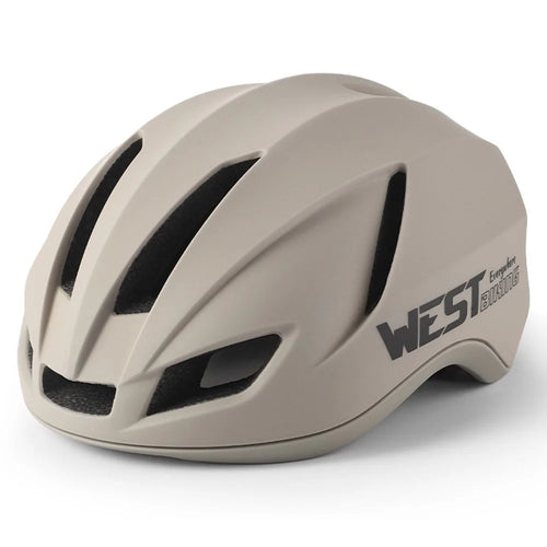 WEST BIKING YP0708113 Aero Cycling Helmet PC Shell EPS Foam 14 Vents Removable LED Tail Light Head Protector for Road Bike - 58-61cm  /  Tawny - 1