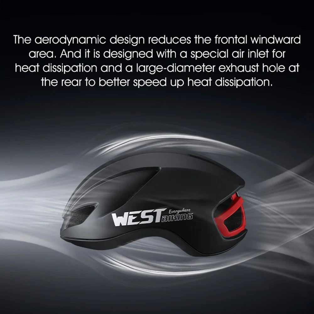 WEST BIKING YP0708113 Aero Cycling Helmet PC Shell EPS Foam 14 Vents Removable LED Tail Light Head Protector for Road Bike - 58-61cm  /  Tawny - 6