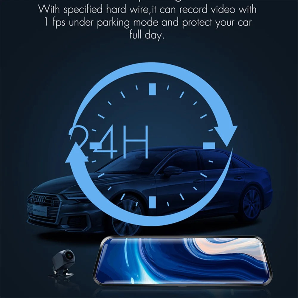 ANYTEK A46 Full HD 1080P Car DVR Dash Cam 9.66 inch Dual Camera Night Vision G-sensor Driving Recorder - 6