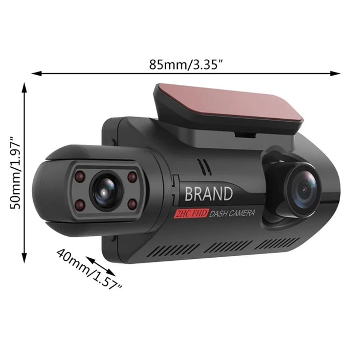 A68 3 inch 110 Degrees Car DVR 1080P HD Parking Monitoring Loop Recording Dash Cam Front Rear Dual Camera Driving Recorder - 5