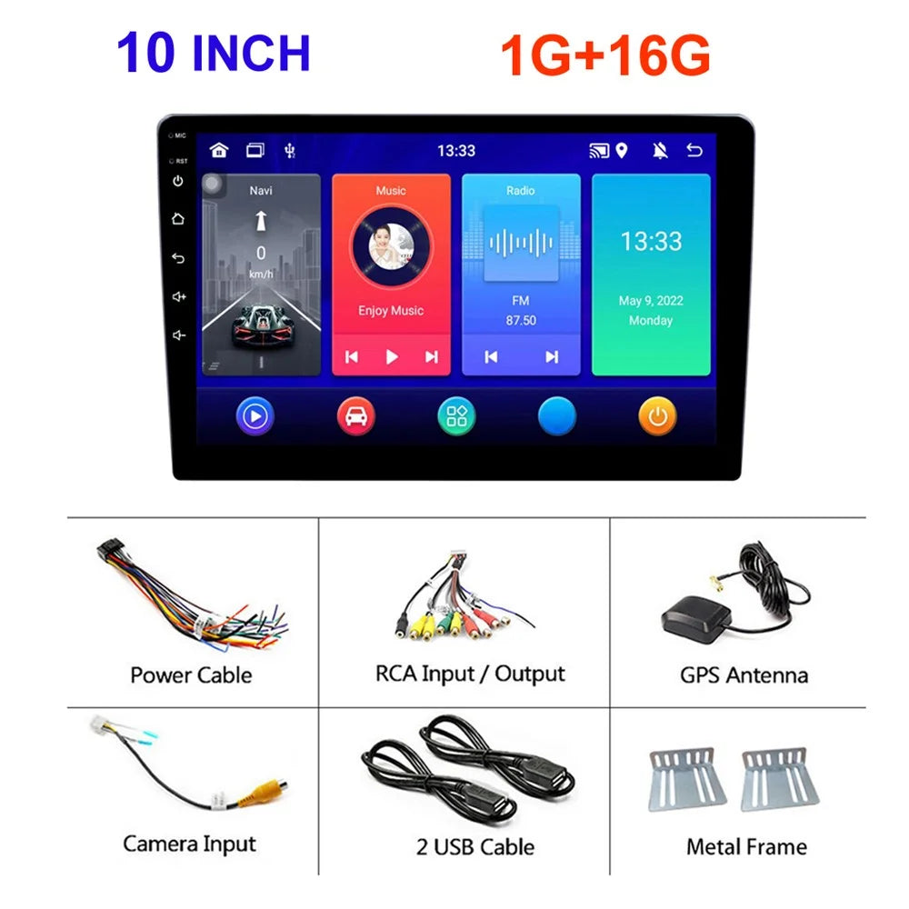 R-760 10.1-inch HD IPS Screen Android Car Player 1G+16GB GPS Navigator Built-in FM Radio - 2