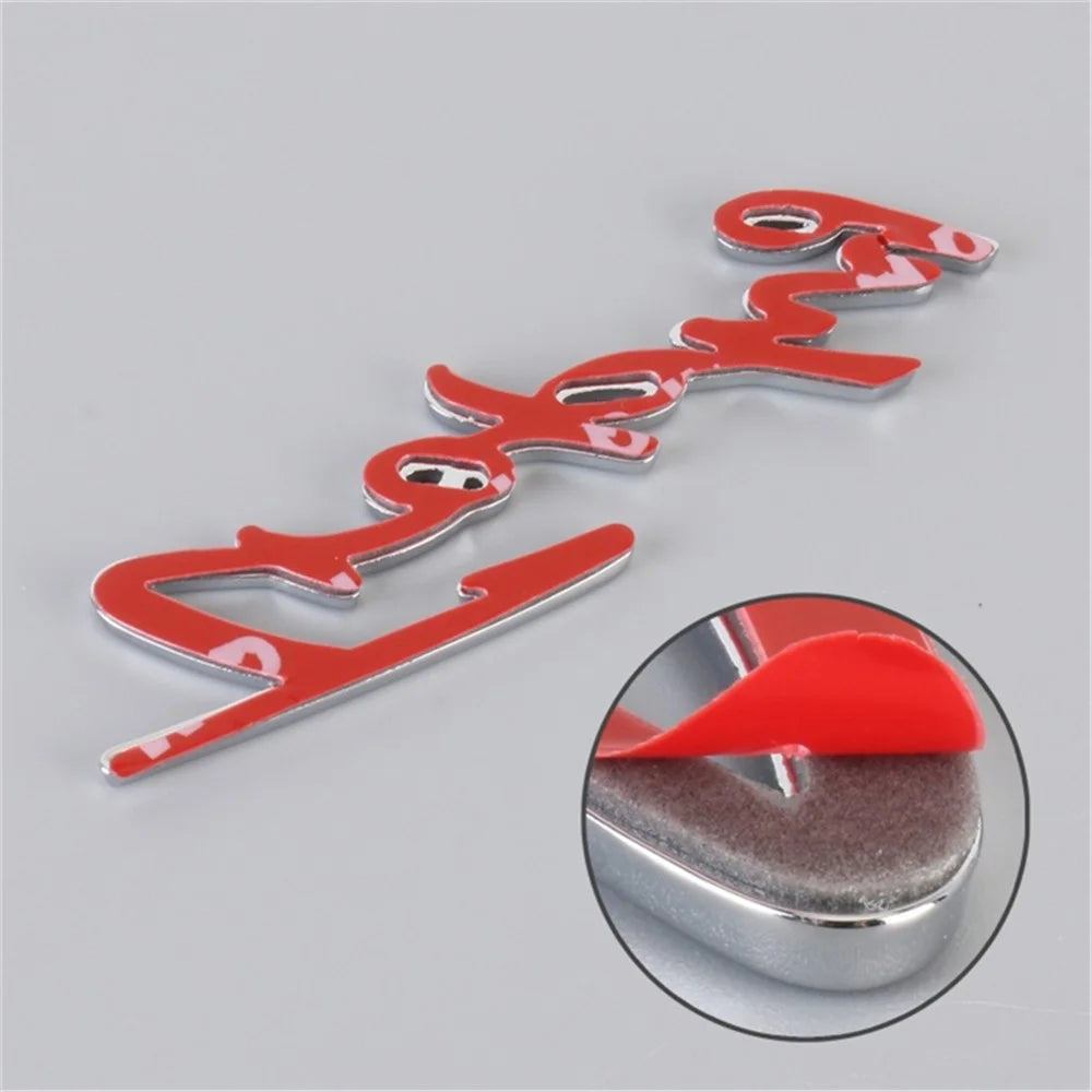 TROPHY Letter Aluminum Alloy Label Decor Self Adhesive Car Decal Sticker SUV Decoration - Silver - 3