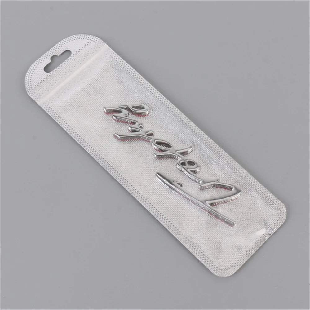 TROPHY Letter Aluminum Alloy Label Decor Self Adhesive Car Decal Sticker SUV Decoration - Silver - 5