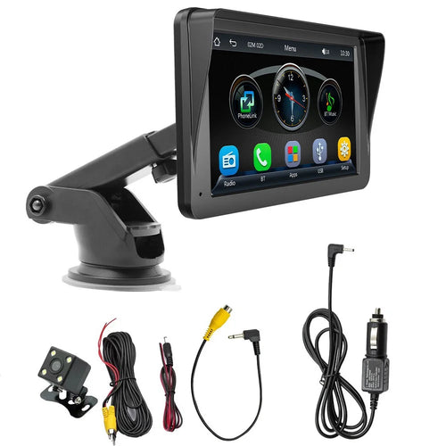 W505B Portable FM Car Player 2.4G / 5G Dual Frequency 7.0-inch HD Touch Display Car Player with 4LED Camera - 1