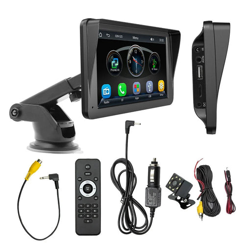 W505G 7-inch Car Bluetooth-compatible HD Video MP5 Player Wireless CarPlay Reverse Image Display with 8 LED Camera - 1