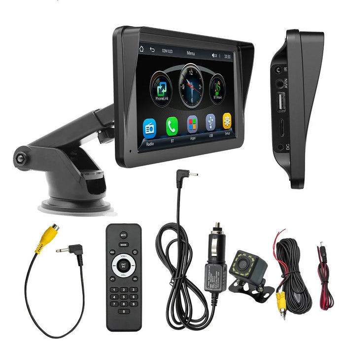 W505H 7-inch Bluetooth-compatible Car MP5 Player FM Radio Wireless CarPlay Reverse Image Display with 12 LED Camera - 1