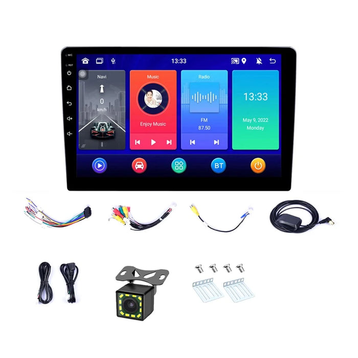 R-910B 1+16GB 10-inch Android 12 GPS Navigation Car Multimedia Player + 12-LED Rearview Camera - 1