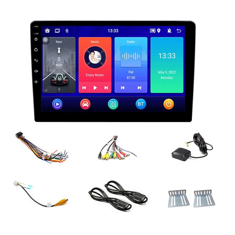 R-910E 10-inch Mirror Link GPS Navigation Android 12 Car Multimedia Player, 2GB+32GB - 1