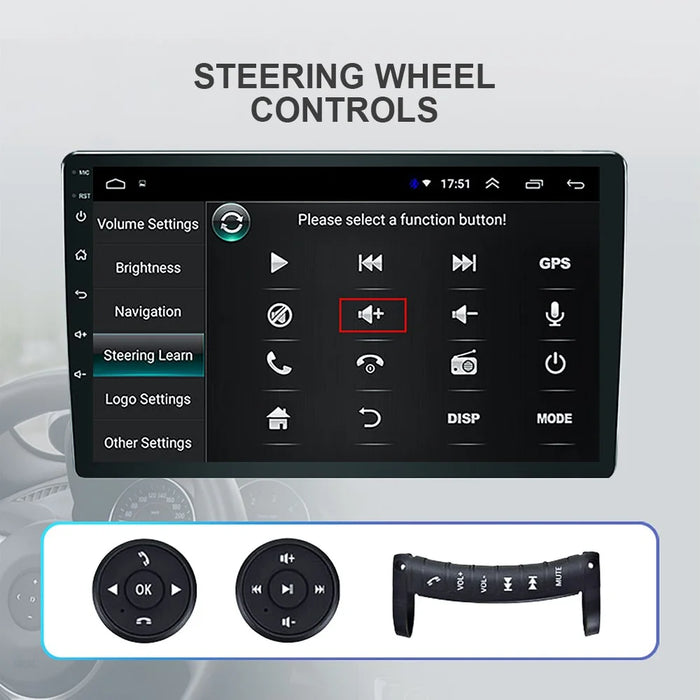 R-910D 2+32GB 10-inch GPS Navigation Bluetooth-compatible Call Android 12 Car Multimedia Player + 12-LED Rearview Camera - 3