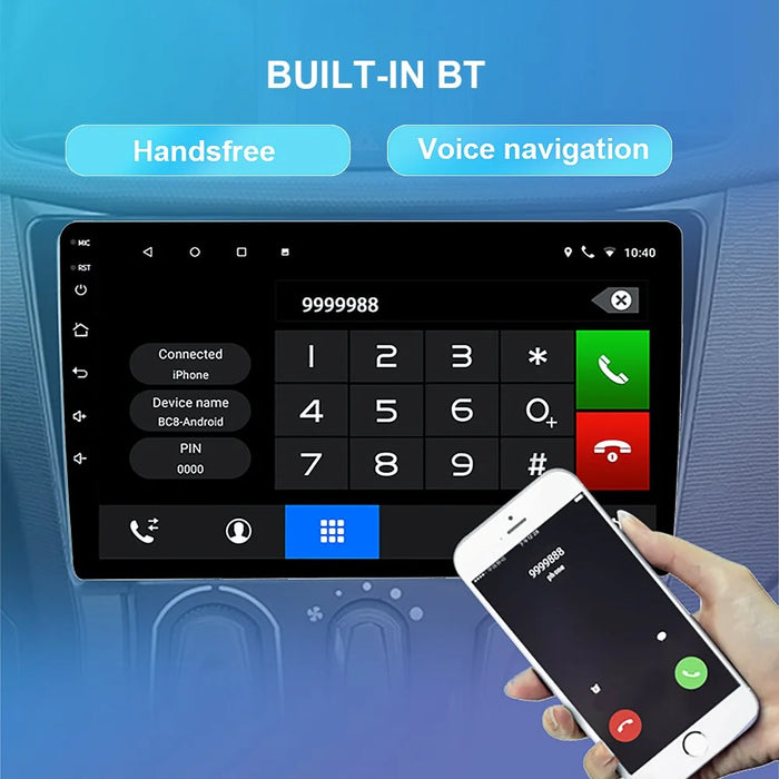 R-910D 2+32GB 10-inch GPS Navigation Bluetooth-compatible Call Android 12 Car Multimedia Player + 12-LED Rearview Camera - 4
