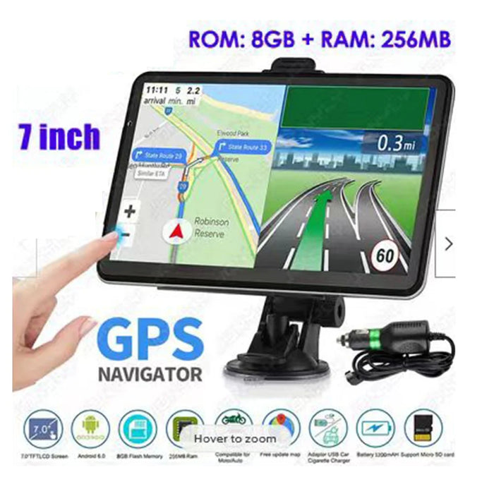 RH-G105 Car GPS Navigator 7-inch Touch Screen 256MB+8G PND Voice Turn Direction Guidance - 3