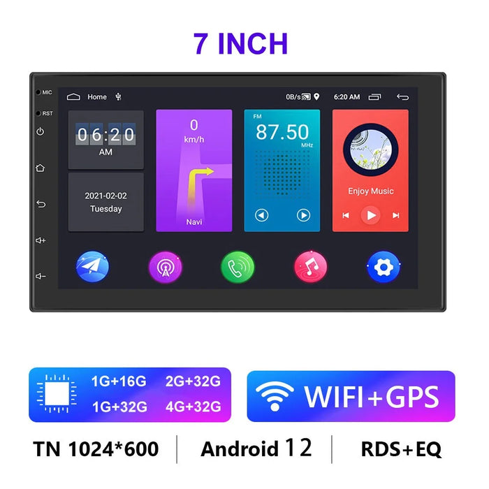 R-730C 1G+32GB Android 12 Car GPS Stereo 7 inch IPS 1080P Touch Screen Car Radio - 2