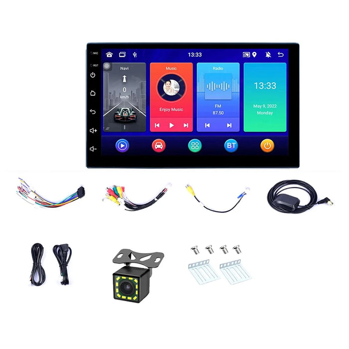 R-730D 1G+32GB Android 12 Car GPS 7 inch IPS 1080P Touch Screen Car Stereo with 12LED Backup Camera - 1