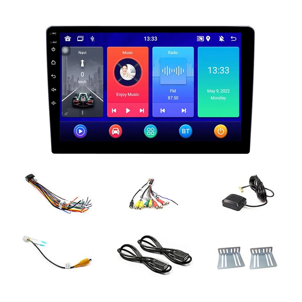R-903A 9-inch Wireless Car Stereo 1G+16GB Android 12 1080P Camera, GPS Navigation - 1