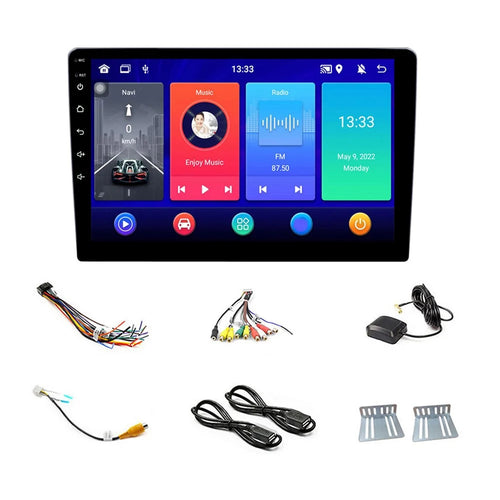 R-903E 9 inch Car Stereo Radio Android 12 2G+32GB Auto Car Play Screen Bluetooth-compatible GPS Navigation - 1