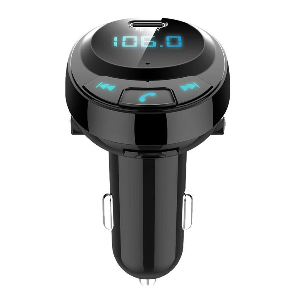 BT09 Bluetooth-compatible Multi-function PD 18W + Dual USB Quick Charge Car Charger FM Transmitter - 3