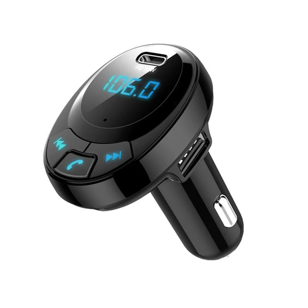 BT09 Bluetooth-compatible Multi-function PD 18W + Dual USB Quick Charge Car Charger FM Transmitter - 5