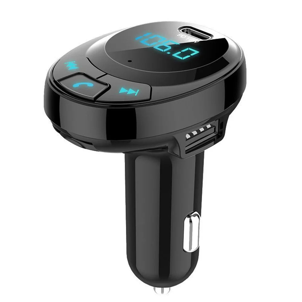 BT09 Bluetooth-compatible Multi-function PD 18W + Dual USB Quick Charge Car Charger FM Transmitter - 6
