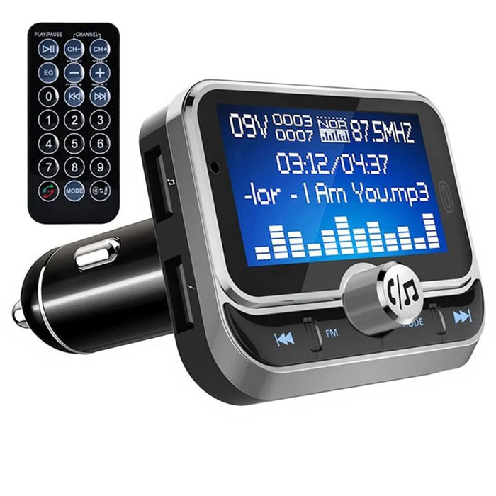 BC32 LCD Bluetooth-compatible MP3 Player Dual USB Car Charger FM Transmitter with Remote Control - 2