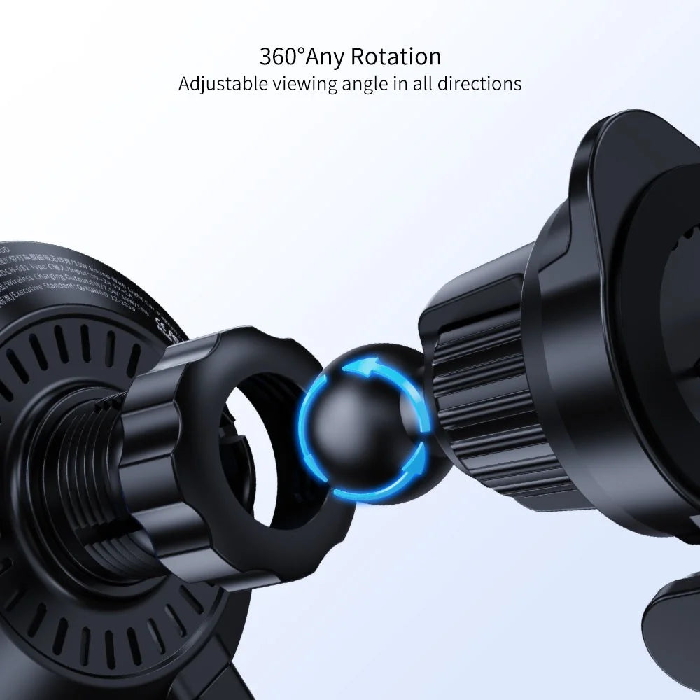XUNDD XDCH-081 15W Magnetic Car Wireless Charging Phone Charger with Ambient Light - 5