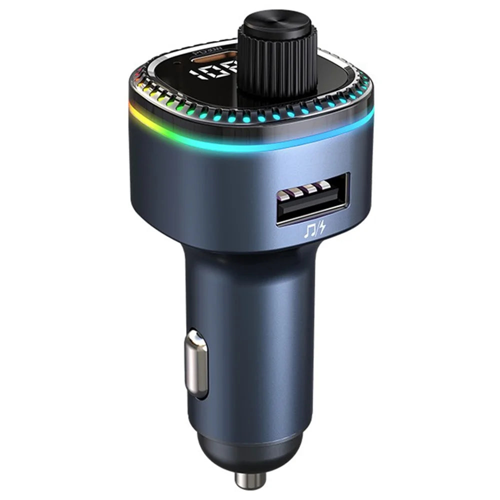 C58 Bluetooth-compatible Adapter FM Transmitter Car MP3 Music Player Type-C + USB Car Charger - 1