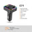C71 Bluetooth-compatible Car Charger 3-in-1 PD 30W Cigarette Lighter Charger Adapter with FM Transmitter - 3