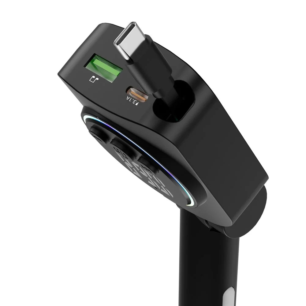 C76 PD 30W Car Charger with Retractable Cable  /  Cigarette Lighter Adapter  /  Bluetooth-compatible FM Transmitter - 7