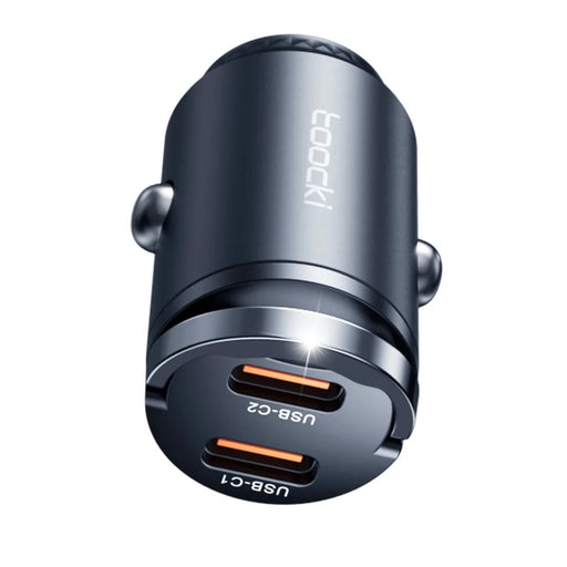 TOOCKI TQ-CC34B Car Charger Dual USB-C 45W Fast Charging Adapter with Pull Ring - 2