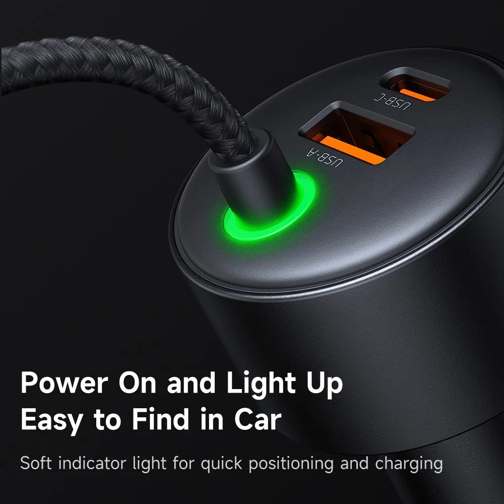MCDODO CC-037 120W Dual Port Car Charger Fast Charging Spring Cable Charger with USB-C  /  iP Cables - 7