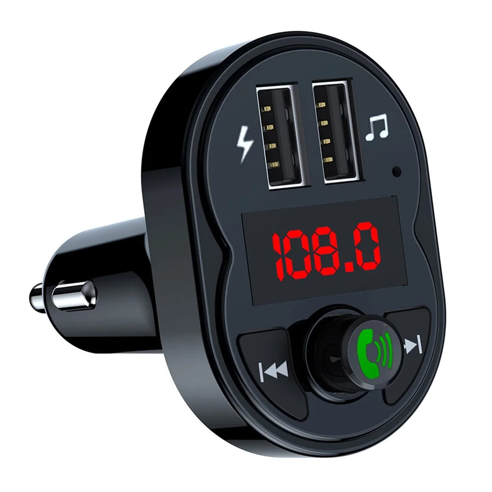 X1 3.1A USB Car Charger MP3 Player Bluetooth-Compatible Hands Free Calling FM Transmitter - 1