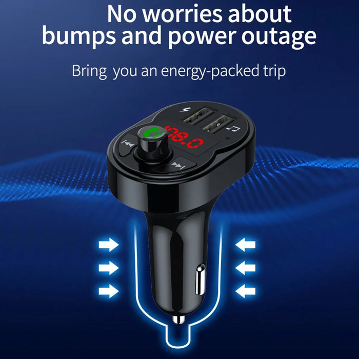 X1 3.1A USB Car Charger MP3 Player Bluetooth-Compatible Hands Free Calling FM Transmitter - 5
