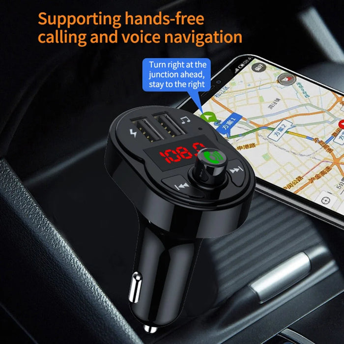 X1 3.1A USB Car Charger MP3 Player Bluetooth-Compatible Hands Free Calling FM Transmitter - 7
