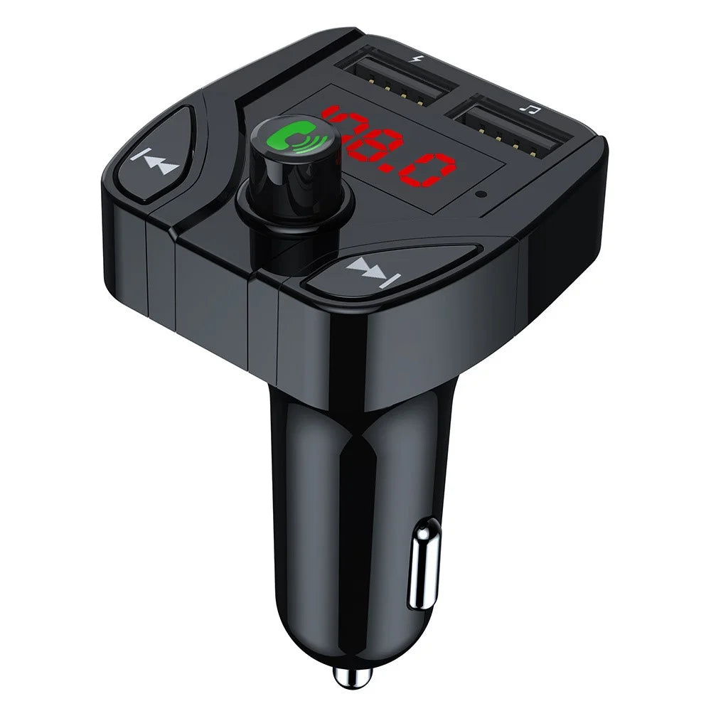 X2 Car MP3 Player Bluetooth-Compatible Hands Free Calling FM Transmitter with 3.1A USB Charging Port - 3