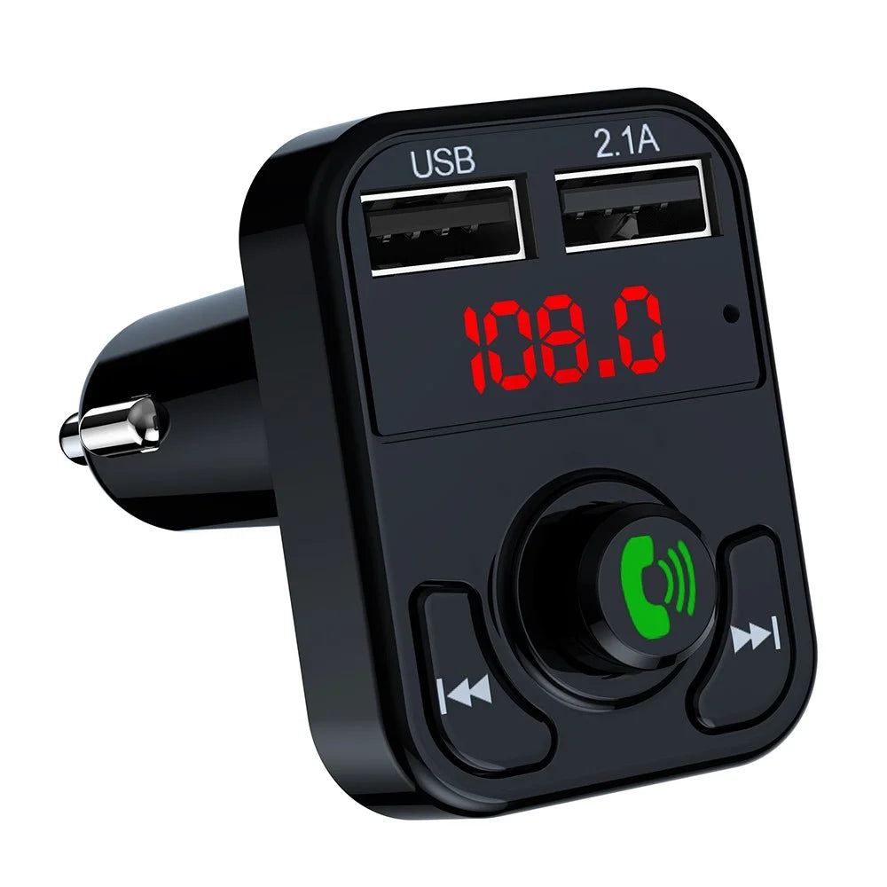 X3 Car FM Radio Bluetooth-Compatible Hands Free Calling MP3 Player Music Receiver with 3.1A USB Charging Port - 1