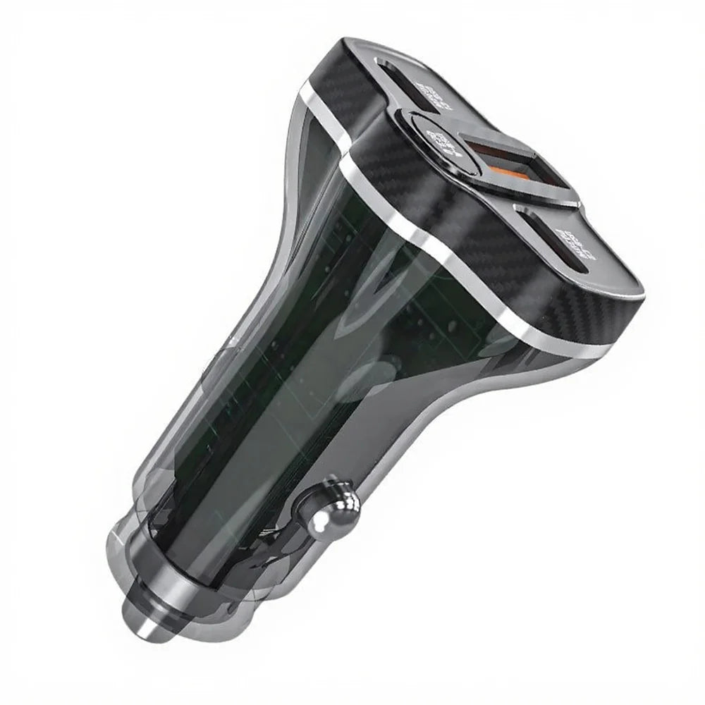 DUDAO R78 Car Charger 78W 3-Port QC3.0 USB-C PD 30W Super Fast Charging Cigarette Lighter Adapter for iPhone - 2