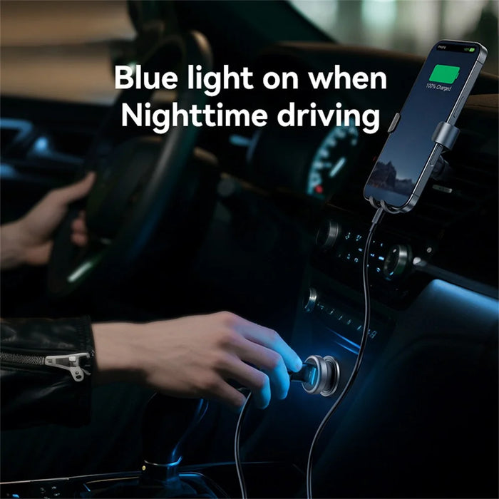 USAMS CC320 Car Charger Dual USB 2.4A Aluminum Alloy Mini Cigarette Lighter Charger for Vehicle - 5
