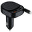 K8 USB-A + USB-C Dual Port Car Charger PD 20W + QC 18W Fast Charger with Retractable Type C Cable - Black - 1