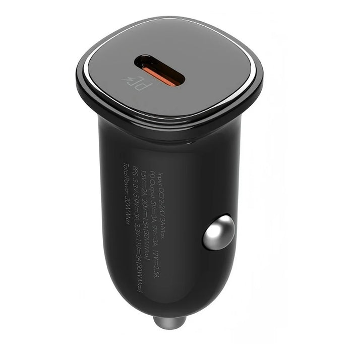 LDNIO C106 30W USB-C Car Charger Single Port PD3.0 PPS Fast Charging Adapter for Phone Tablet - Black - 1