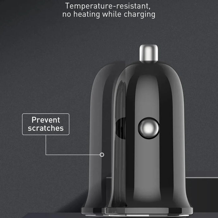 LDNIO C106 30W USB-C Car Charger Single Port PD3.0 PPS Fast Charging Adapter for Phone Tablet - Black - 5