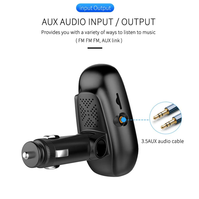 BT29A EQ FM Bluetooth-compatible Transmitter Car MP3 TF/U Disk Player with QC 3.0 + Type-C Fast Charging - 4