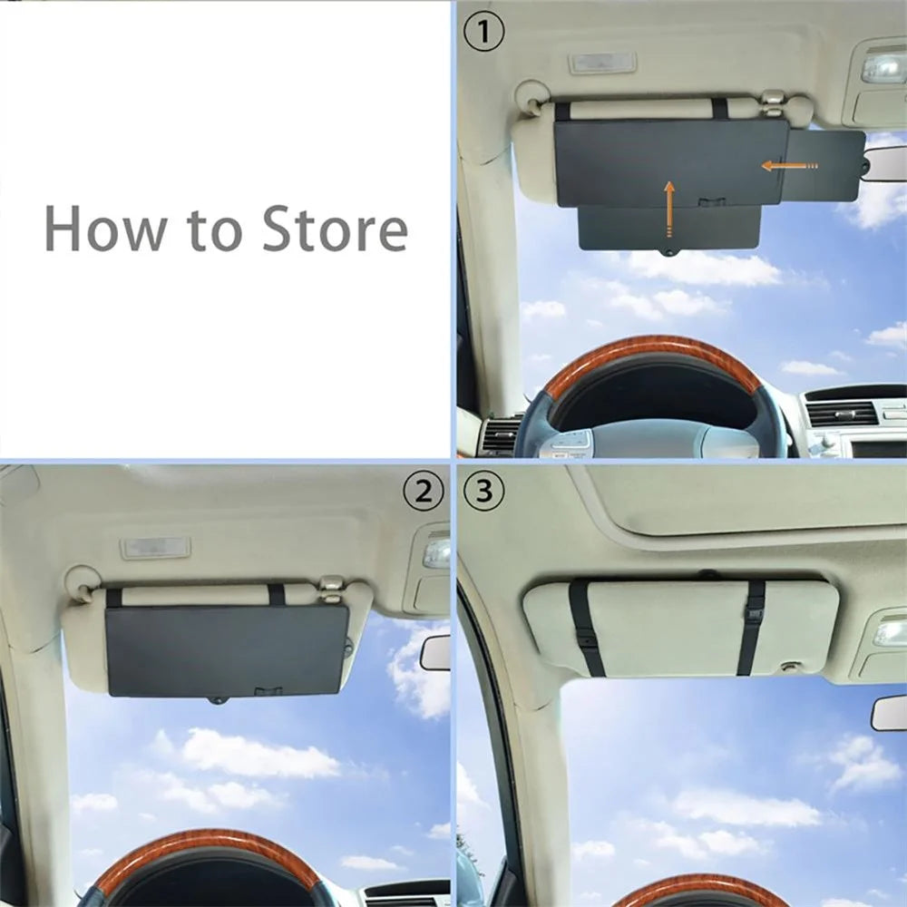 Universal Car Sun Visor Extender Anti-glare Sun Blocker Car Window Sunshade UV Rays Blocker Auto Accessories - 3