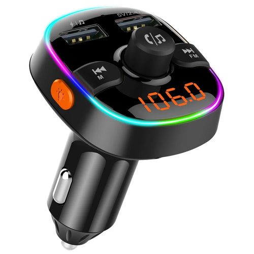 BC52L Car Bluetooth-compatible 5.0 FM Transmitter MP3 Audio Music Adapter Support TF Card/U-disk Dual USB Port Car Charger for Smartphone - 1