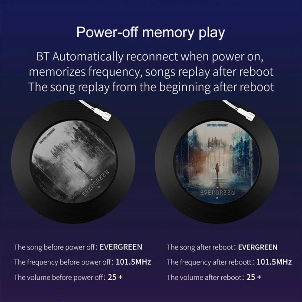 BC52L Car Bluetooth-compatible 5.0 FM Transmitter MP3 Audio Music Adapter Support TF Card/U-disk Dual USB Port Car Charger for Smartphone - 4