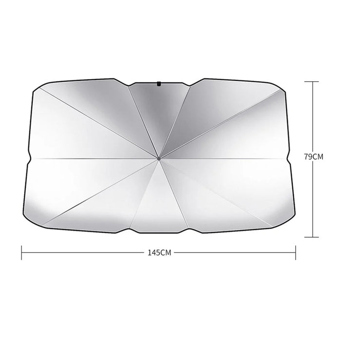 SBT-5024 Foldable 10 Skeletons Windshield Sun Shade UPF 50+ UV Rays Blocking Umbrella for Car Windshield - Large/B Style - 5