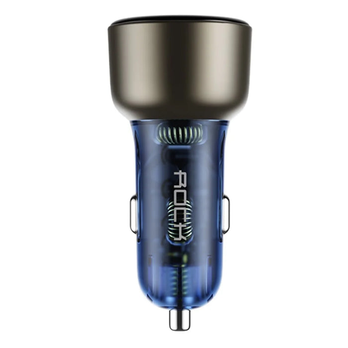 ROCK H16 72W Fast Car Charger with USB+Type C Ports, PD Quick Charging Dual-port Mobile Phone Tablet Charger Adapter - 1